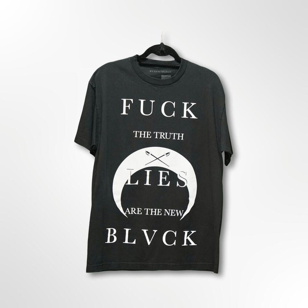 Black Scale Men's Graphic Tee Large Black White BLVCK SCVLE Streetwear NWOT